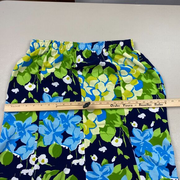 Vintage Southern Lady Long Skirt Women Large Floral Maxi Cottagecore Modest Blue - Picture 5 of 9